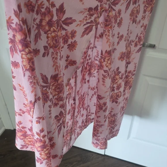 Free People Pink and White Long Sleeve Sundress - Picture 5 of 6